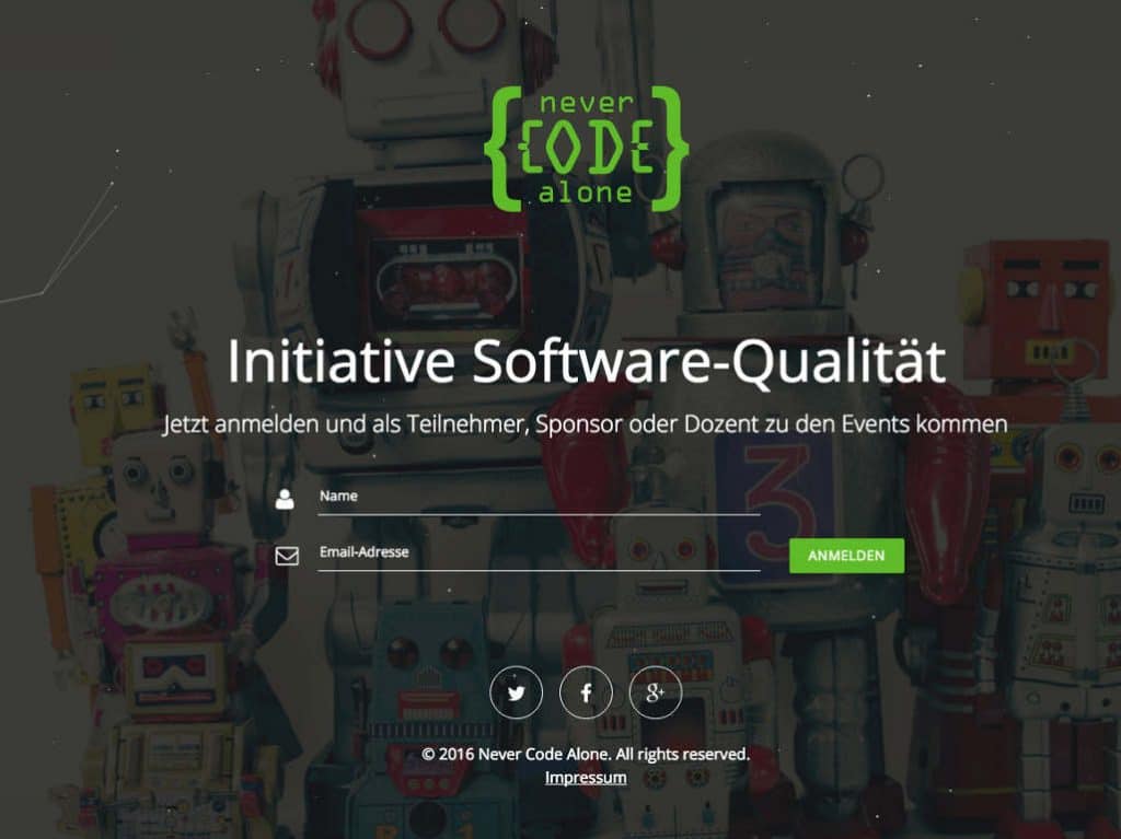Never Code Alone Registrieren