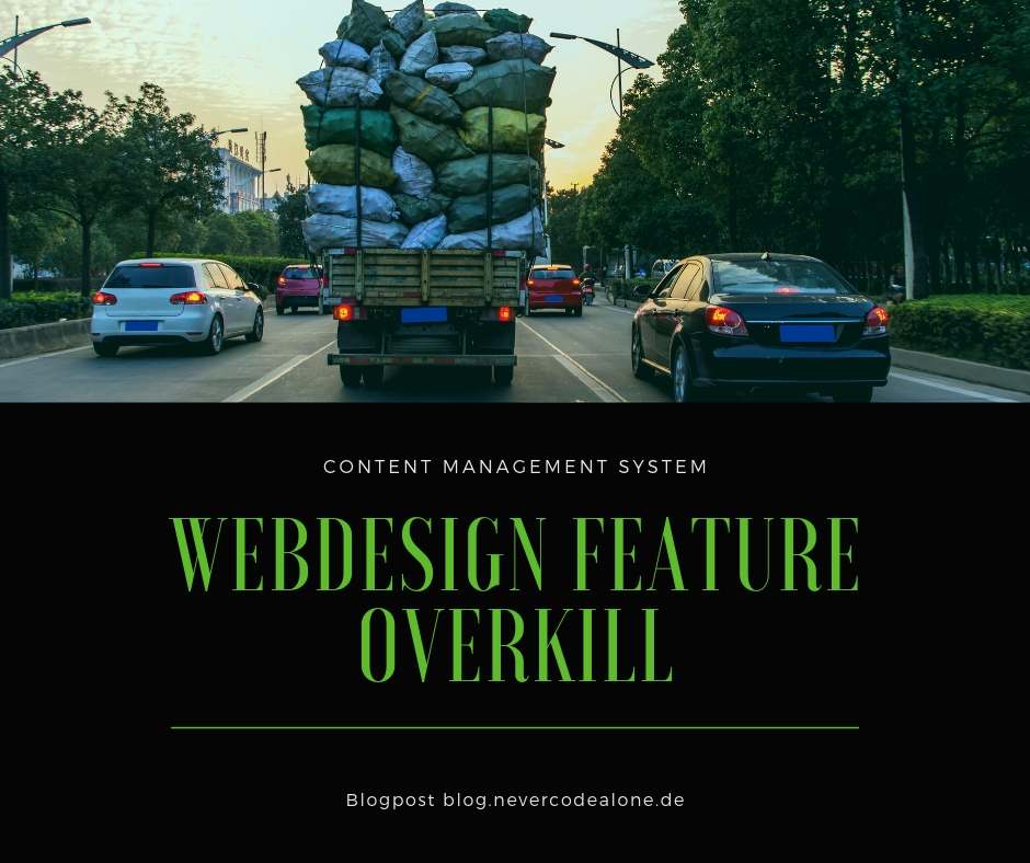 Webdesign Feature Overload