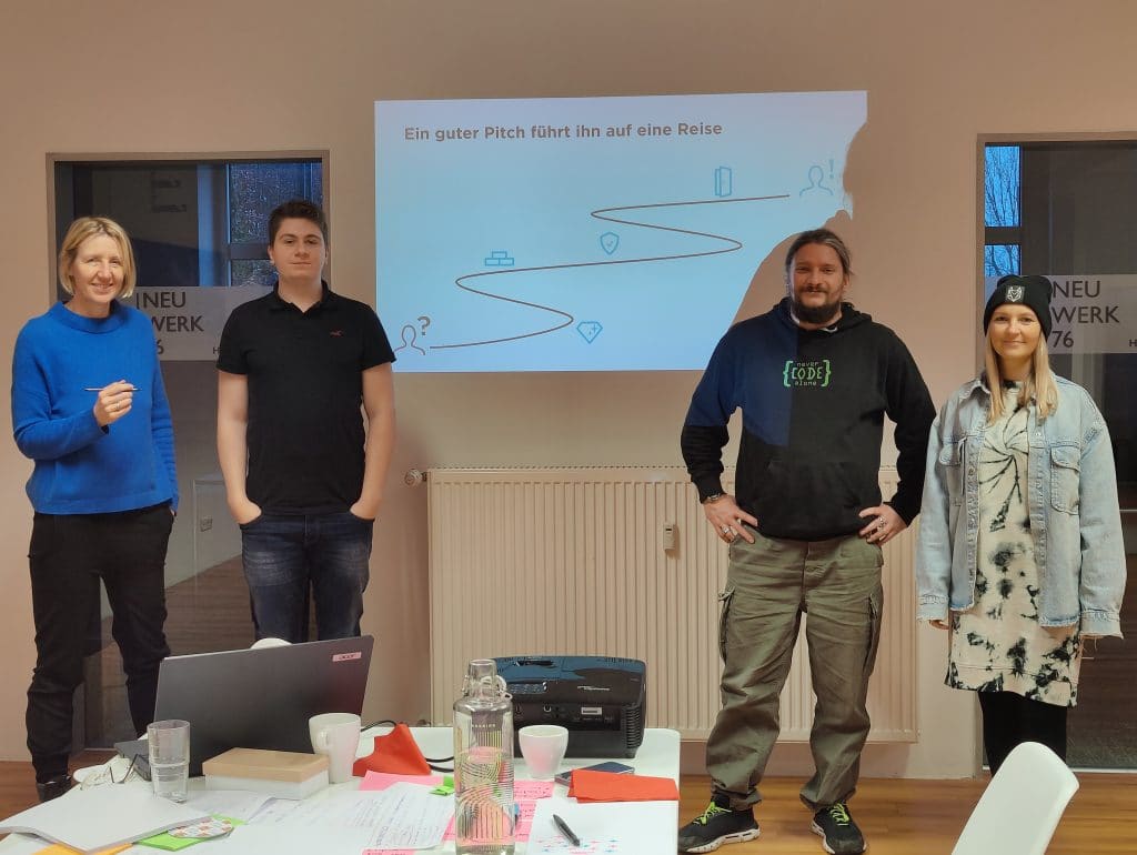 Pitch Training in Dortmund für eine Startup Idee nach einem erfolgreichen Design-Thinking in Duisburg
