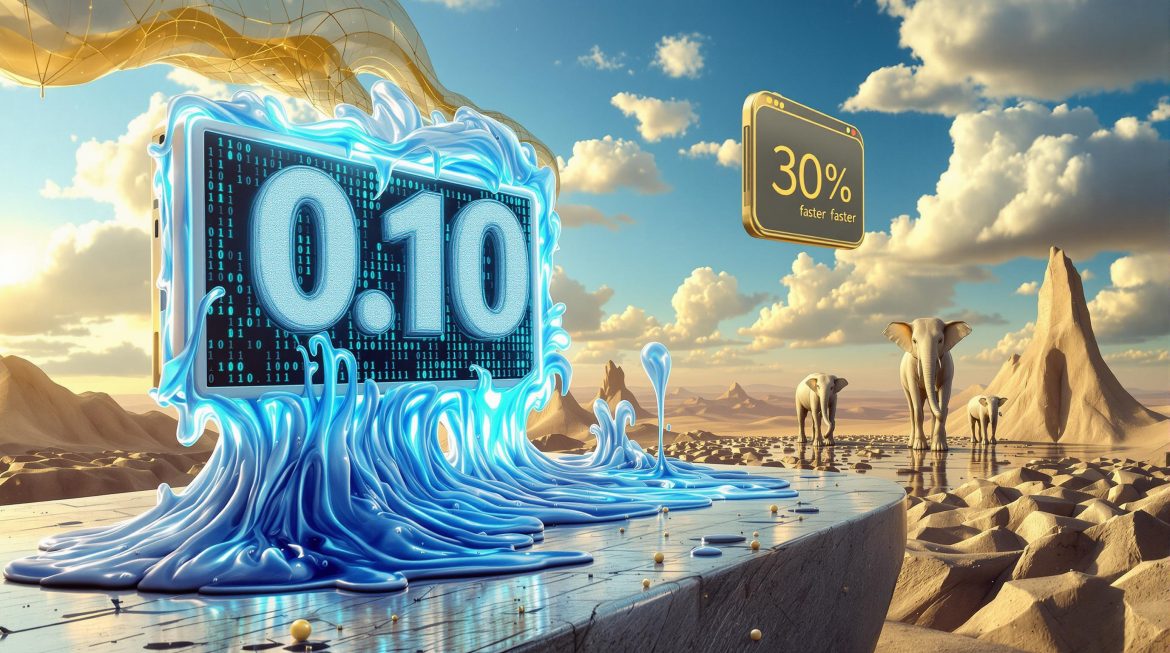 Surreale Darstellung von Ollama 0.10 mit GPUs und Desktop-App im Dalí-Stil