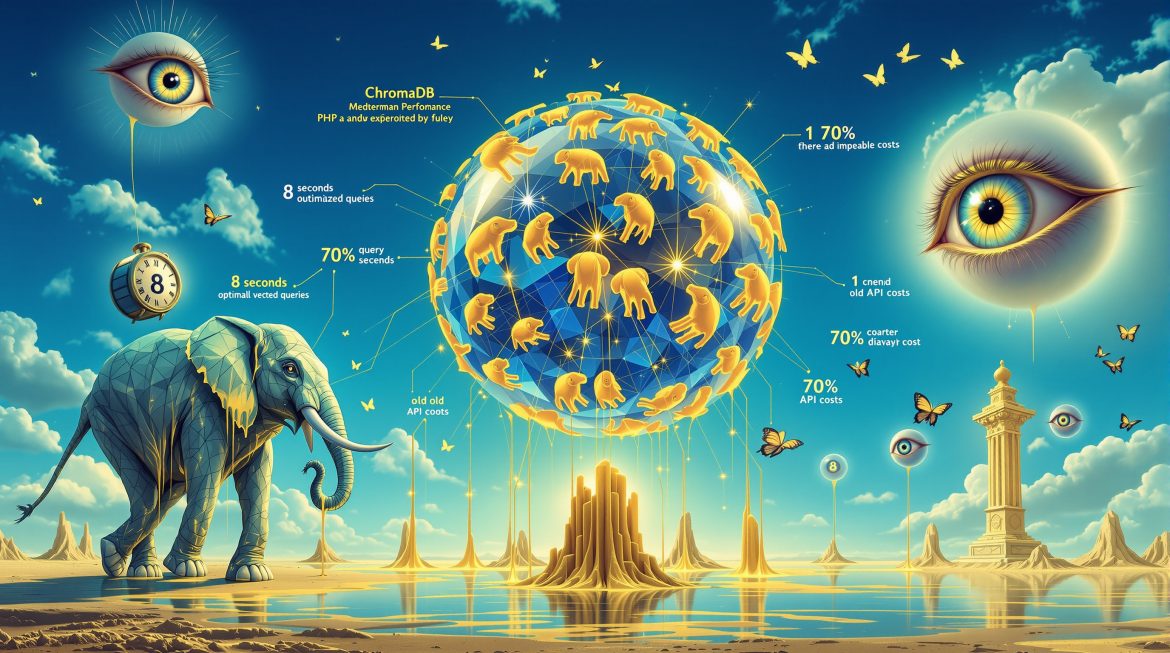 Surreale Darstellung: Datenbank-Transformation von langsam zu optimiert Surreale Darstellung: Datenbank-Transformation von langsam zu optimiert