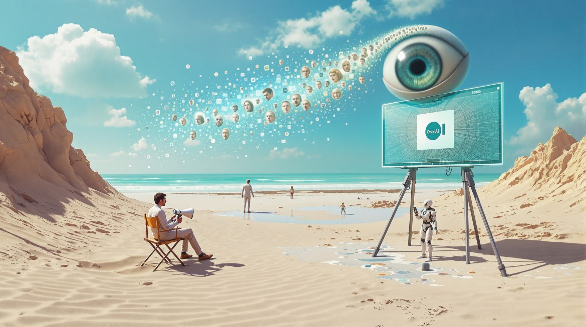 Surreale Darstellung: Übergang von Film zu KI-Video, Dalí-Stil, Sora 2 Header