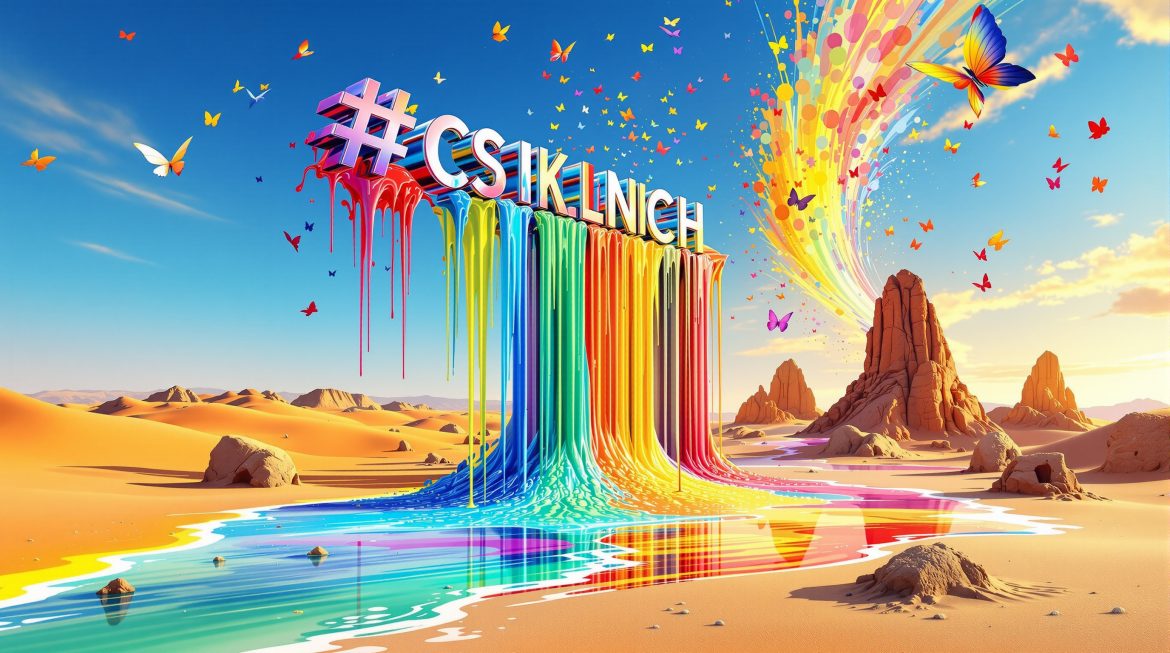 Surreale Darstellung der Tailwind CSS v4 Brand Color Migration mit @theme