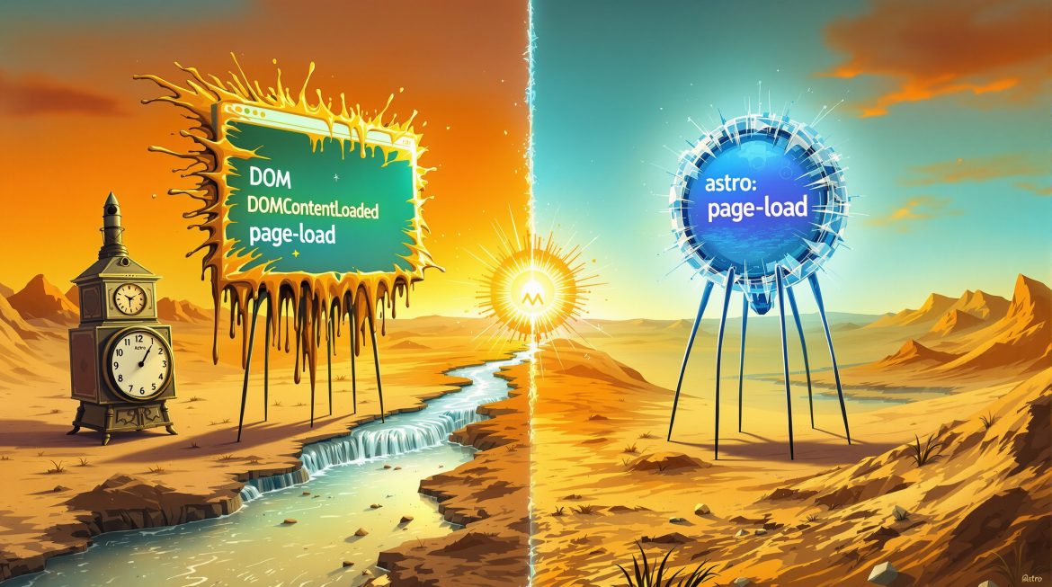 Surreales Bild: Browser-Fenster transformiert sich zwischen zwei Zuständen