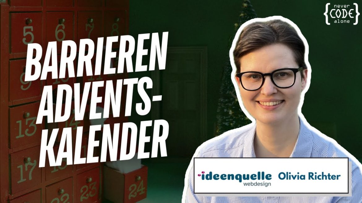 YouTube Thumbnail mit Text Barrieren Adventskalender mit Olivia Richter