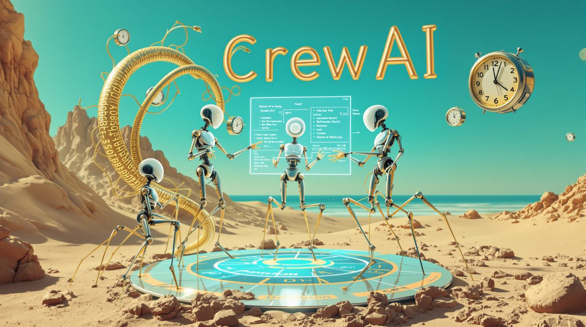 Drei surreale KI-Roboter arbeiten zusammen an einer Aufgabe im Dalí-StilTeilenArtefakteAlles herunterladenCrewai seo metadatenDokument · MD Crewai blogpostDokument · MD Crewai image promptDokument · MD ProjektinhaltBlog PostVon dir erstelltFüge PDFs, Dokumente oder andere Texte hinzu, um sie in diesem Projekt als Referenz zu verwenden.