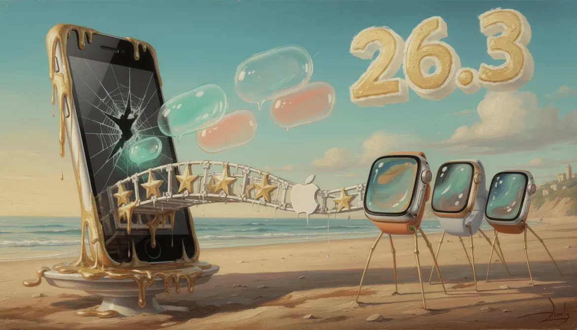 Surreales Dalí-Bild: iPhone verbindet sich mit Drittanbieter-Smartwatches via DMA