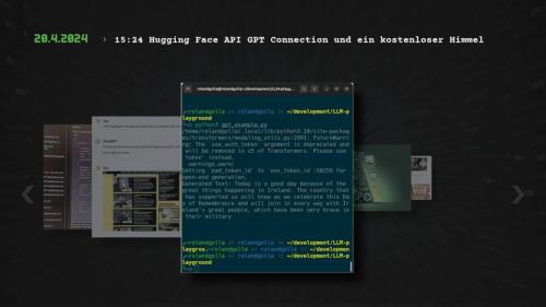 Linux Terminal Ausgabe von einem Huggingface Response